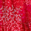 Robe évasée taille smockée rouge femme