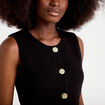 Gilet sans manches cropped noir femme