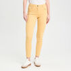 Jeans slim 5 poches jaune clair femme