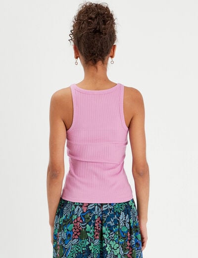 Débardeur bretelles larges violet femme