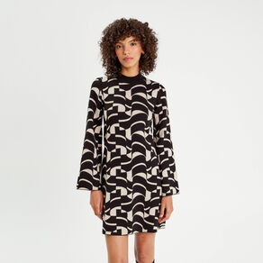 robe pull evasee col montant blanc femme Robe pull évasée col montant blanc femme