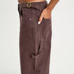Jean wide leg carpenter marron foncé femme