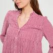 Blouse manches 3/4 bordeaux femme