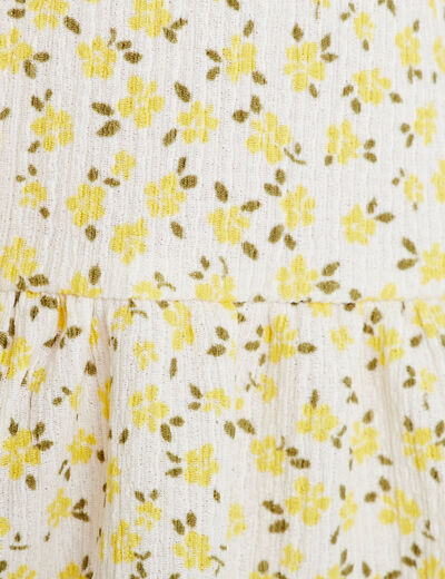 Blouse nouée manches longues blanc femme