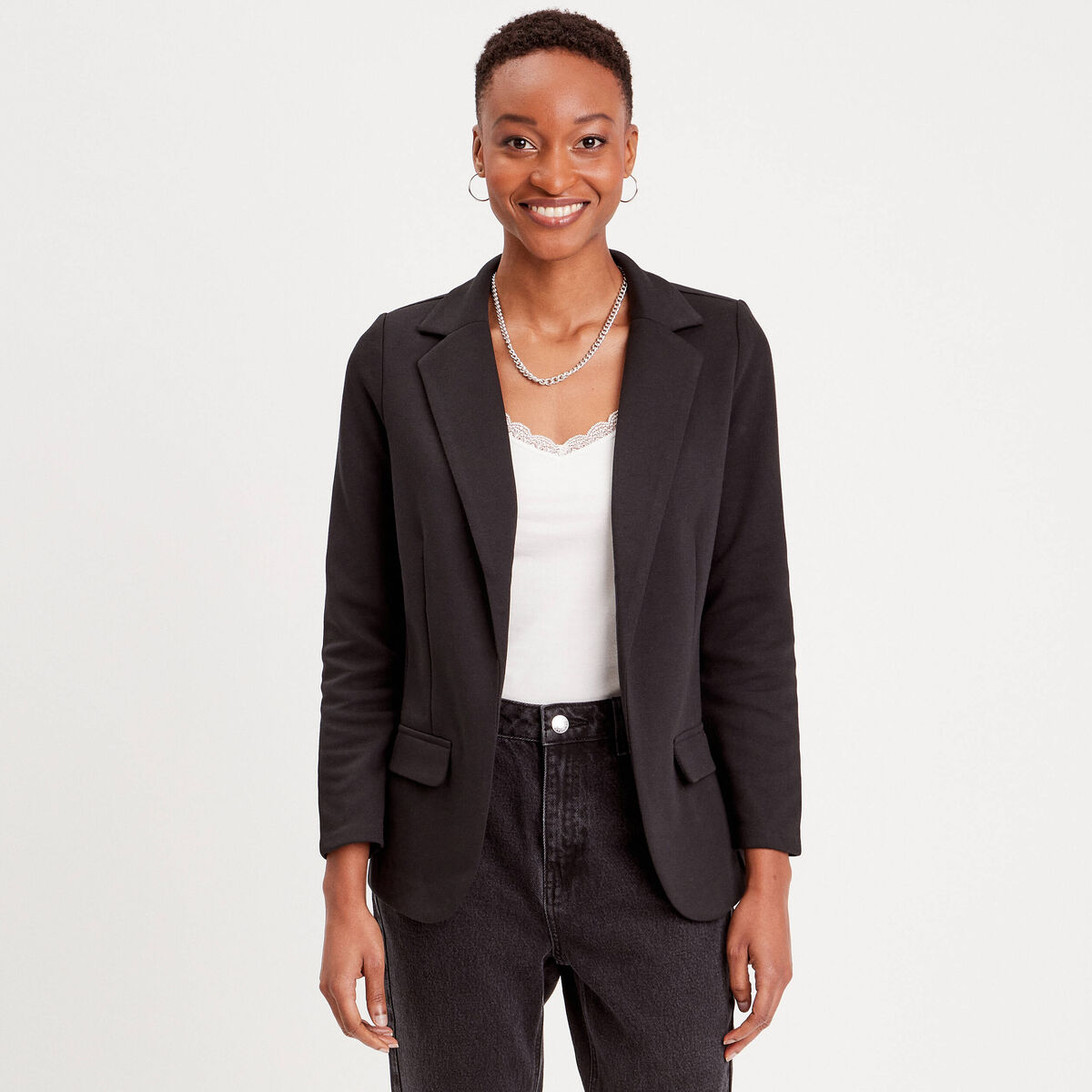 Veste blazer cintrée noir femme