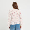 Blouse manches volants ecru femme