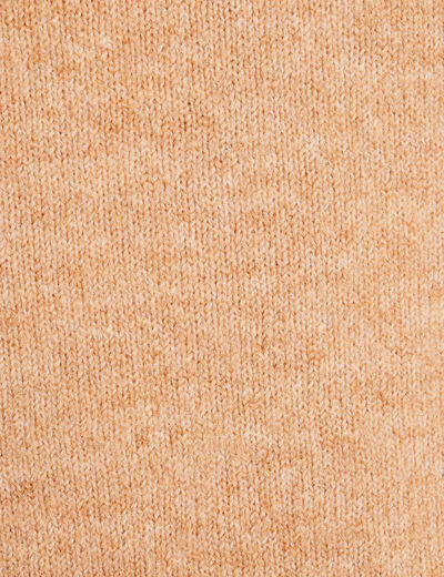 Pull sans manches col roulé beige femme