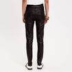 Pantalon enduit slim push-up denim noir enduit femme