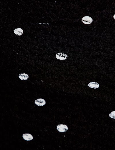 Jupe longue ajust&eacute;e en dentelle noir femme