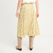 Jupe midi droite boutonnée blanc femme