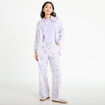 Pantalon large brod&eacute; Bridgerton violet clair femme