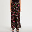Pantalon large taille standard noir femme