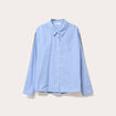 Chemise manches longues bleu femme