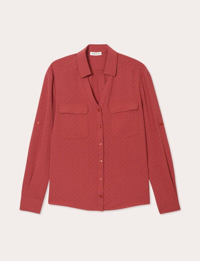 Chemise manches longues vieux rose femme