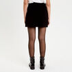 Jupe droite courte taille haute noir femme