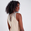 Débardeur bretelles larges sable femme