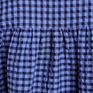 Chemise ample manches longues vichy bleu femme