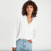 Chemise manches longues ecru femme