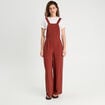 Salopette jambe large marron cognac femme