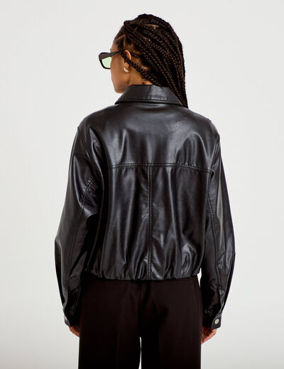 Bomber oversize noir femme