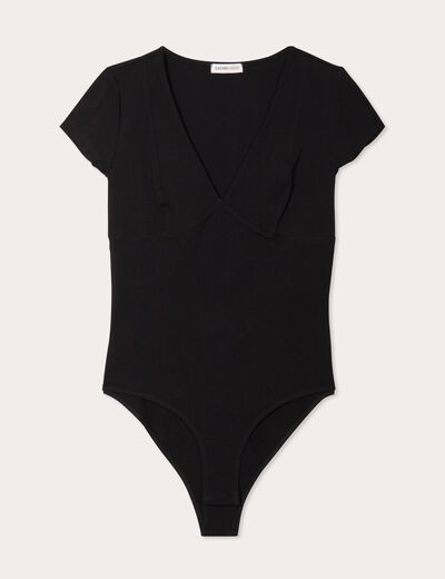 Body manches courtes noir femme