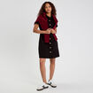 Robe droite boutonn&eacute;e noir femme