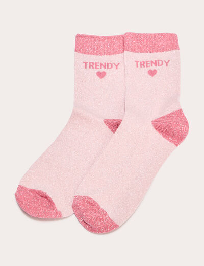 Chaussettes rose clair femme