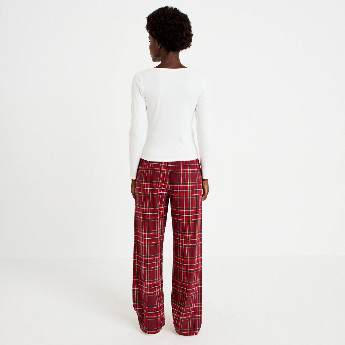 Pyjama manches longues rose femme