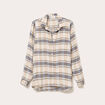 Chemise manches longues bleu femme