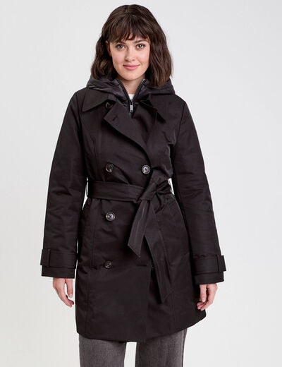 Automne Casual Double Boutonnage Simple Classique Long Trench Coat Avec