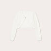 Gilet boléro manches longues ecru femme