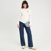 Pull manches courtes ecru femme