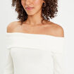 T-shirt manches longues ecru femme
