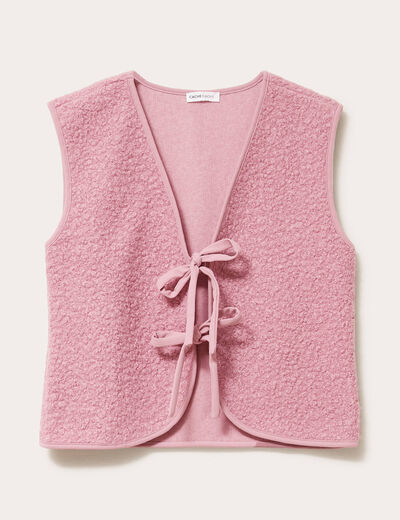 Gilet sans manches polaire vieux rose femme
