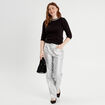 Pull manches courtes noir femme