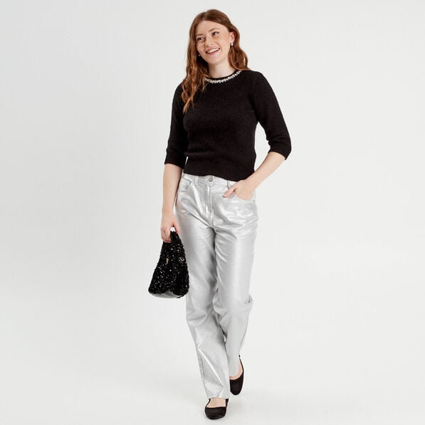 pull manches courtes noir femme Pull manches courtes noir femme