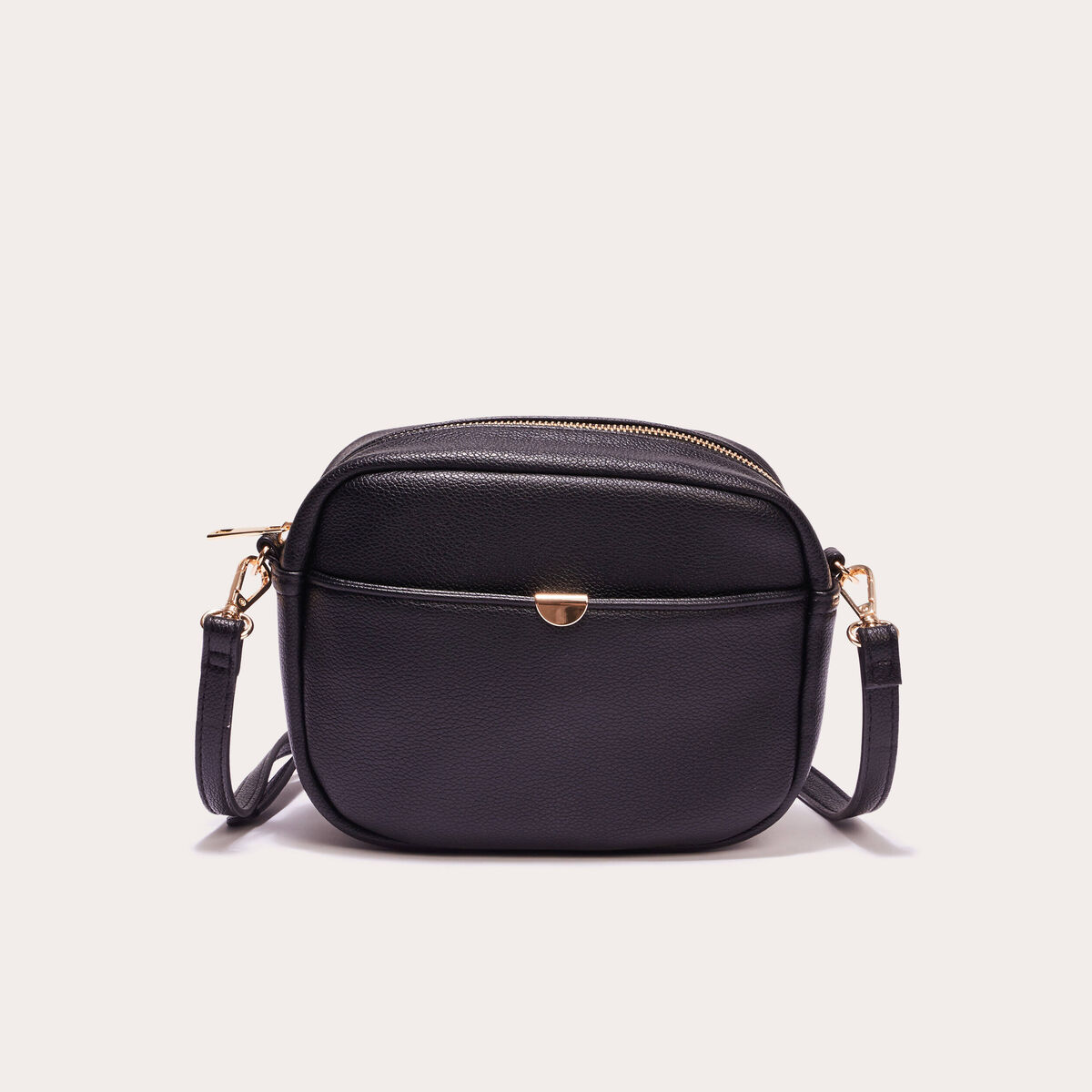 Sac bandoulière carré noir femme