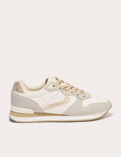 Sneakers plates couleur or femme