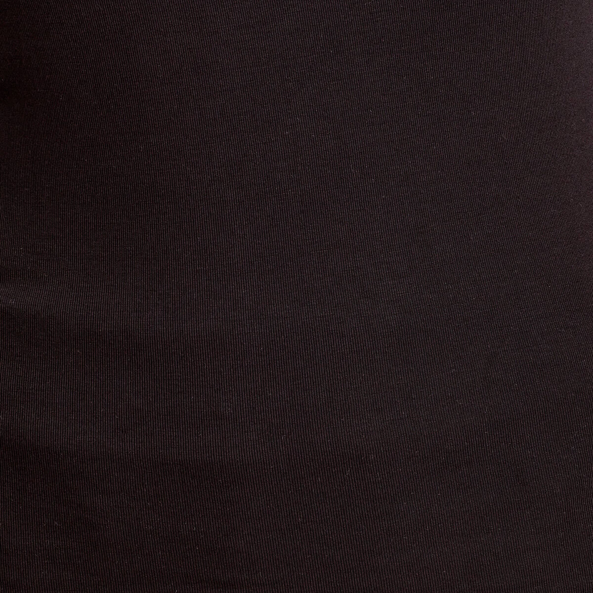 T-shirt uni à manches longues noir femme