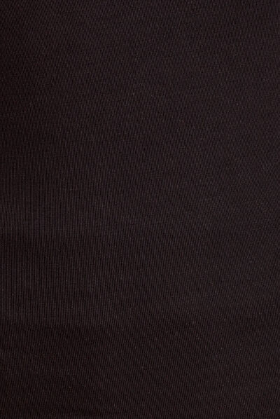 T-shirt uni à manches longues noir femme