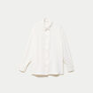 Chemise ample pliss&eacute;e manches longues ecru femme
