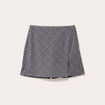 Jupe-short &eacute;vas&eacute;e gris femme