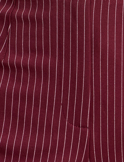 Pantalon jambe large bordeaux femme