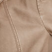 Veste ajustée simili cuir sable femme