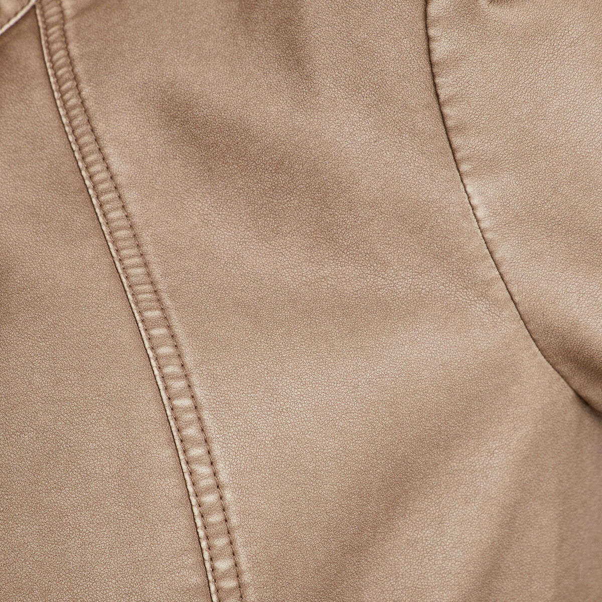 Veste ajustée simili cuir sable femme