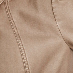 veste ajustee simili cuir sable femme Veste ajustée simili cuir sable femme