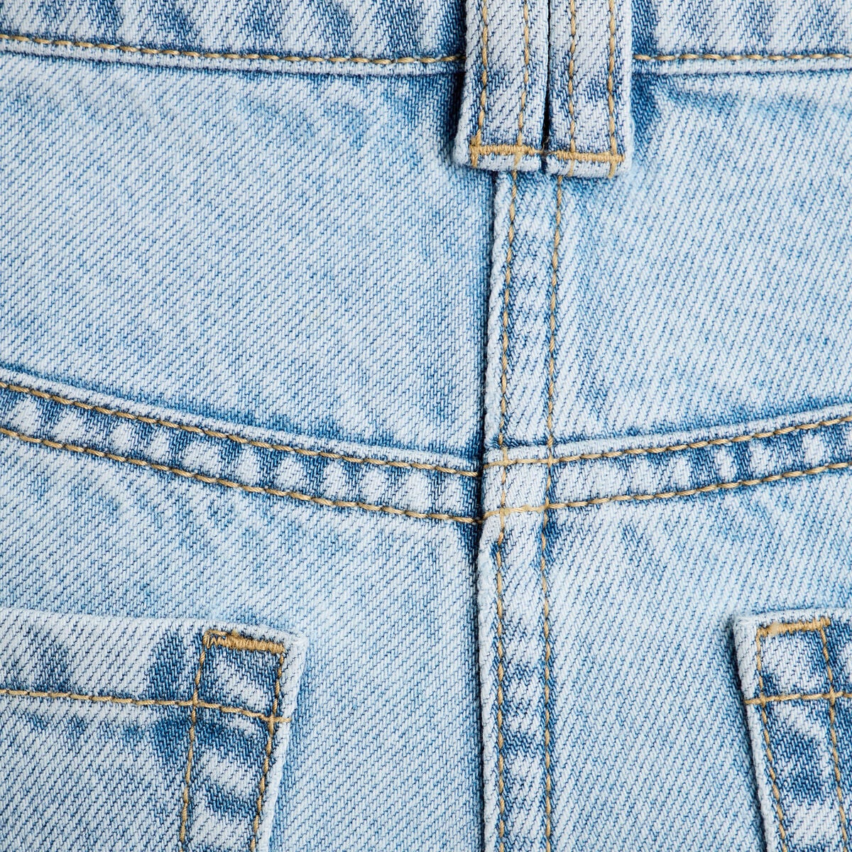 Jeans wide leg ultra large denim bleach femme