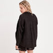 Surchemise manches longues noir femme