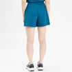 Short ajusté avec pinces bleu canard femme