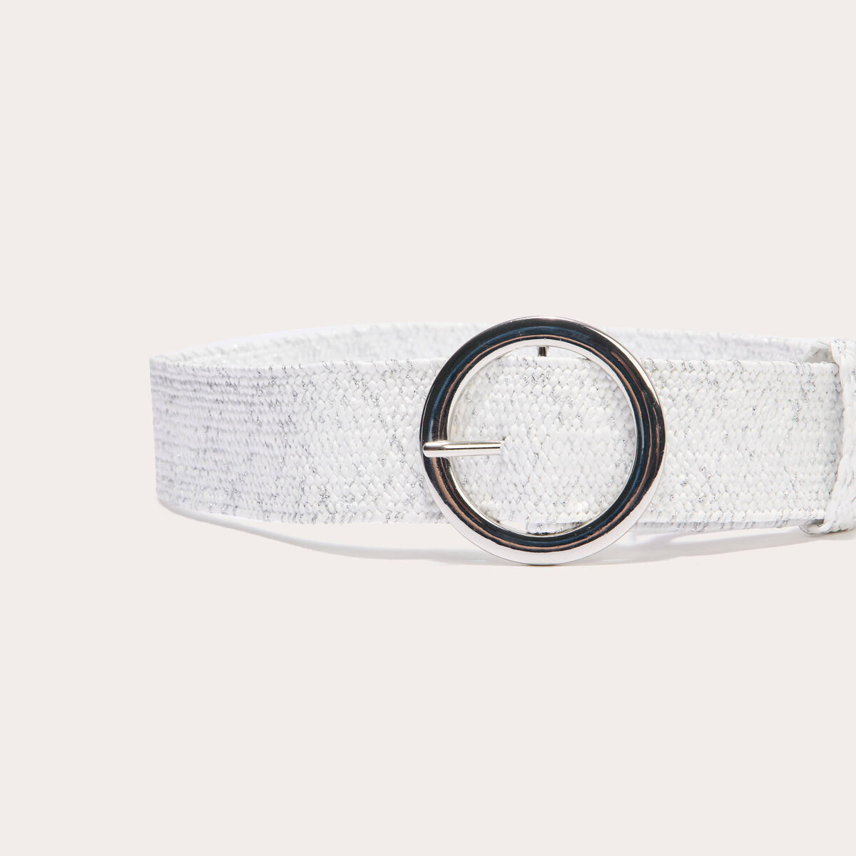 Ceinture élastiquée ecru femme